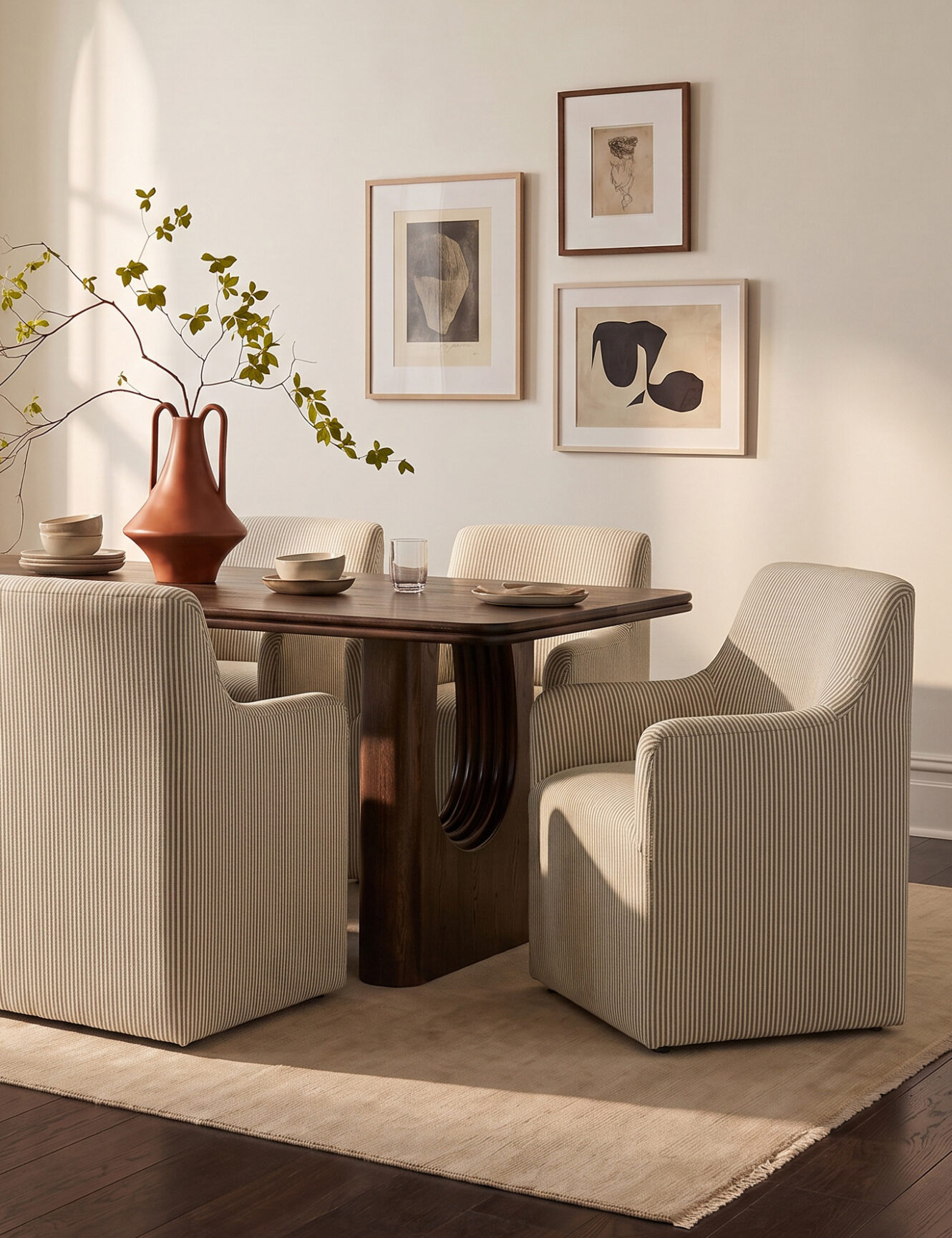 Astoria Dining Chair Tan Stripe