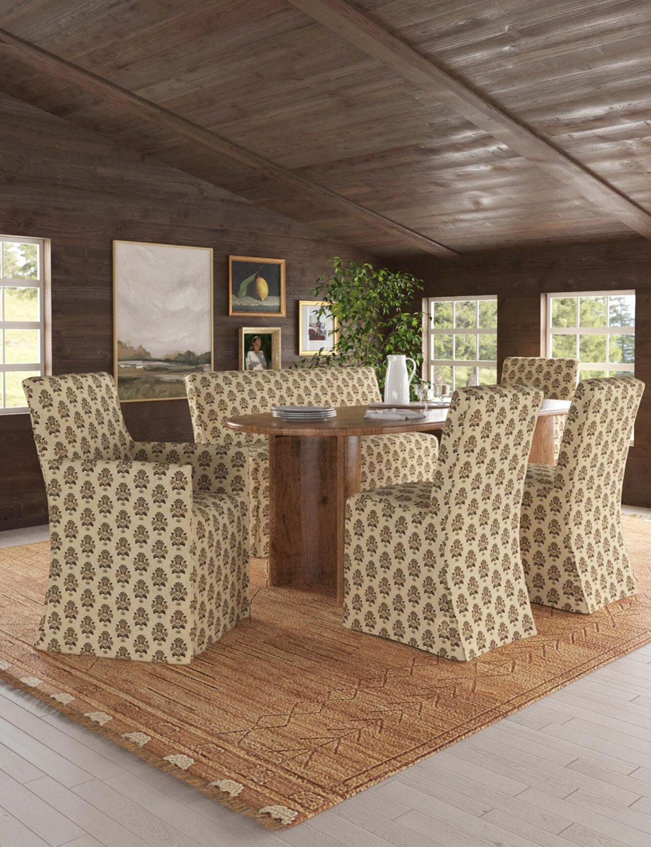 Slipcover Dining Koh Block