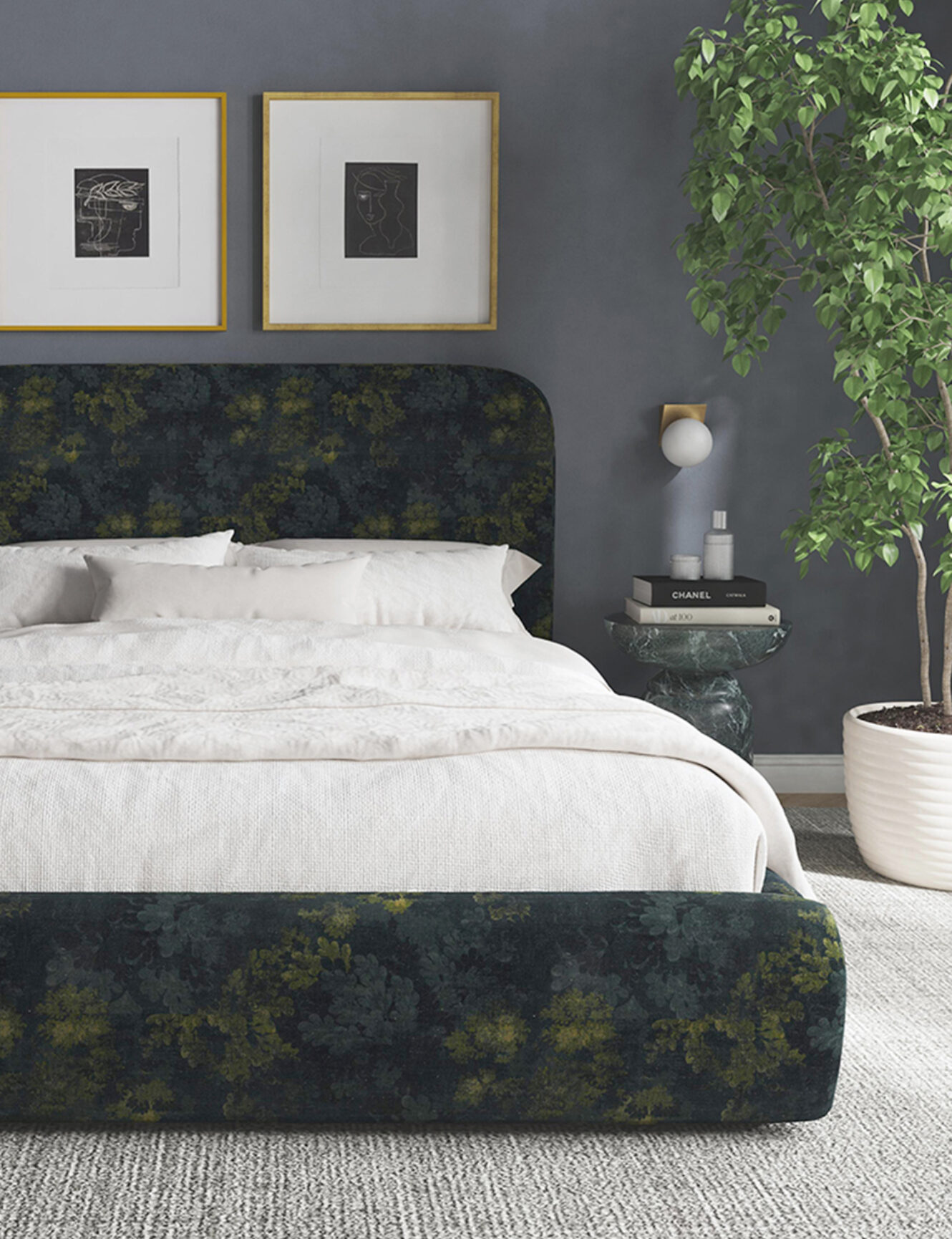 Verdure Navy Bed