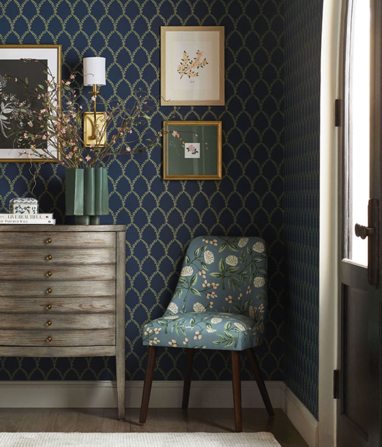 Clare Dining Chair in Peonies