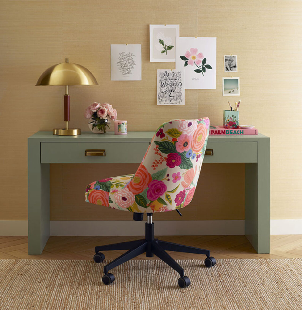 Oxford Desk Chair in Garden Party